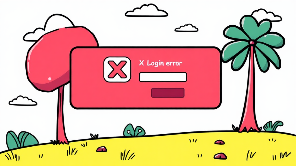 X 로그인 오류 해결법 (cartoon 스타일)