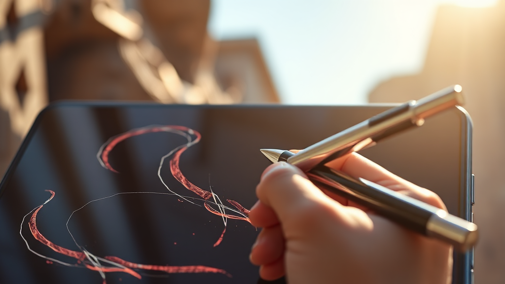 디스플레이 변화 및 S펜 지원 (realistic 스타일)