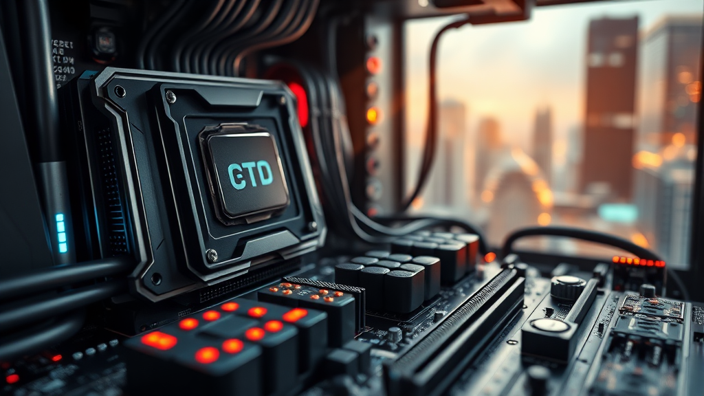 메인보드 선택: 안정성과 확장성 (realistic 스타일)