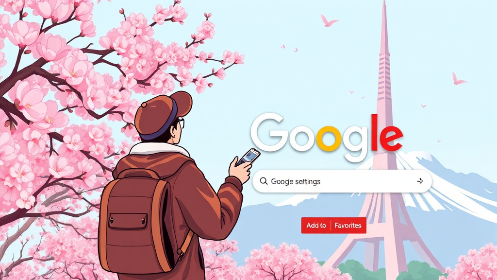 구글재팬 접속 방법 (illustration 스타일)