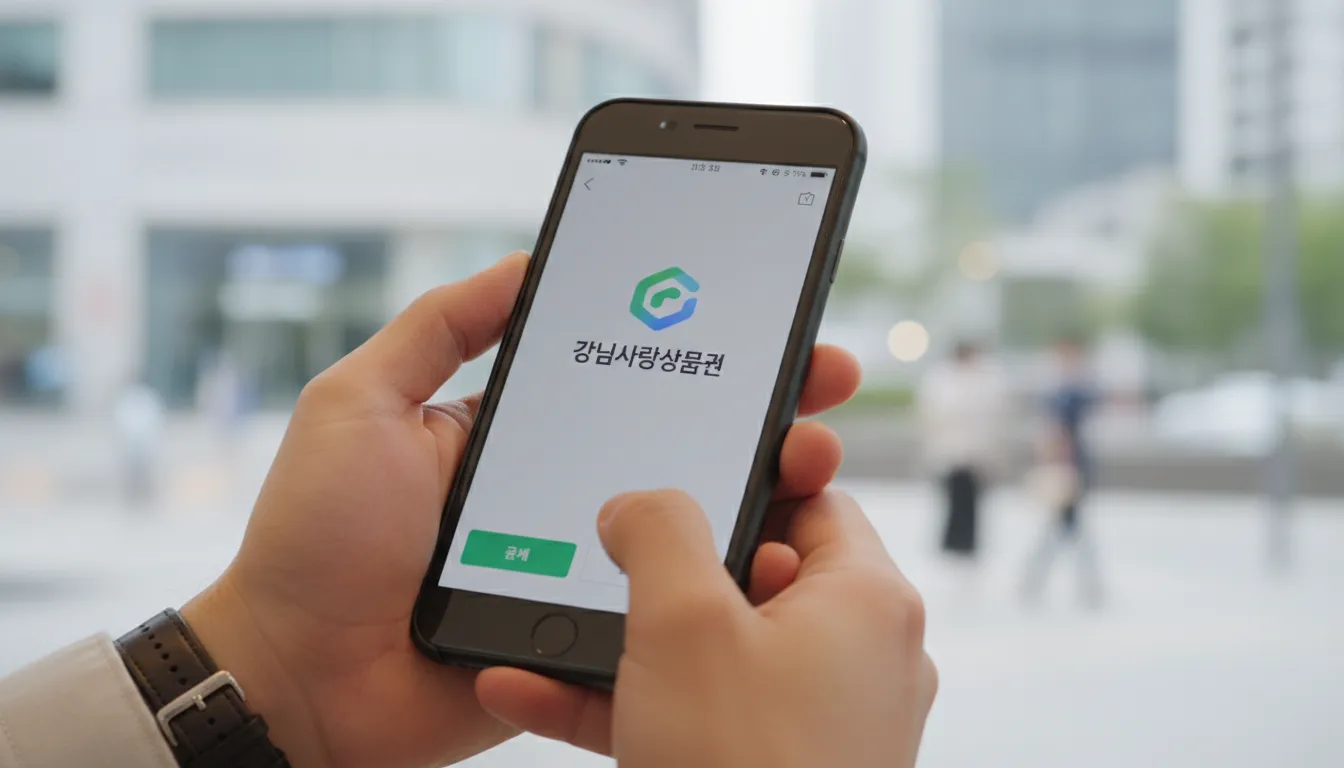 강남구 강남사랑상품권, 간편한 신청 절차와 이용 방법입니다