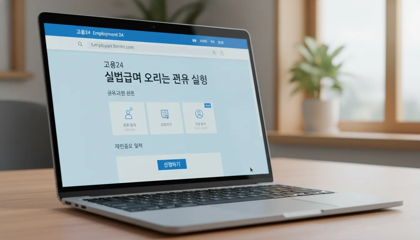 고용24에서 실업급여 온라인 교육 신청하는 상세 방법