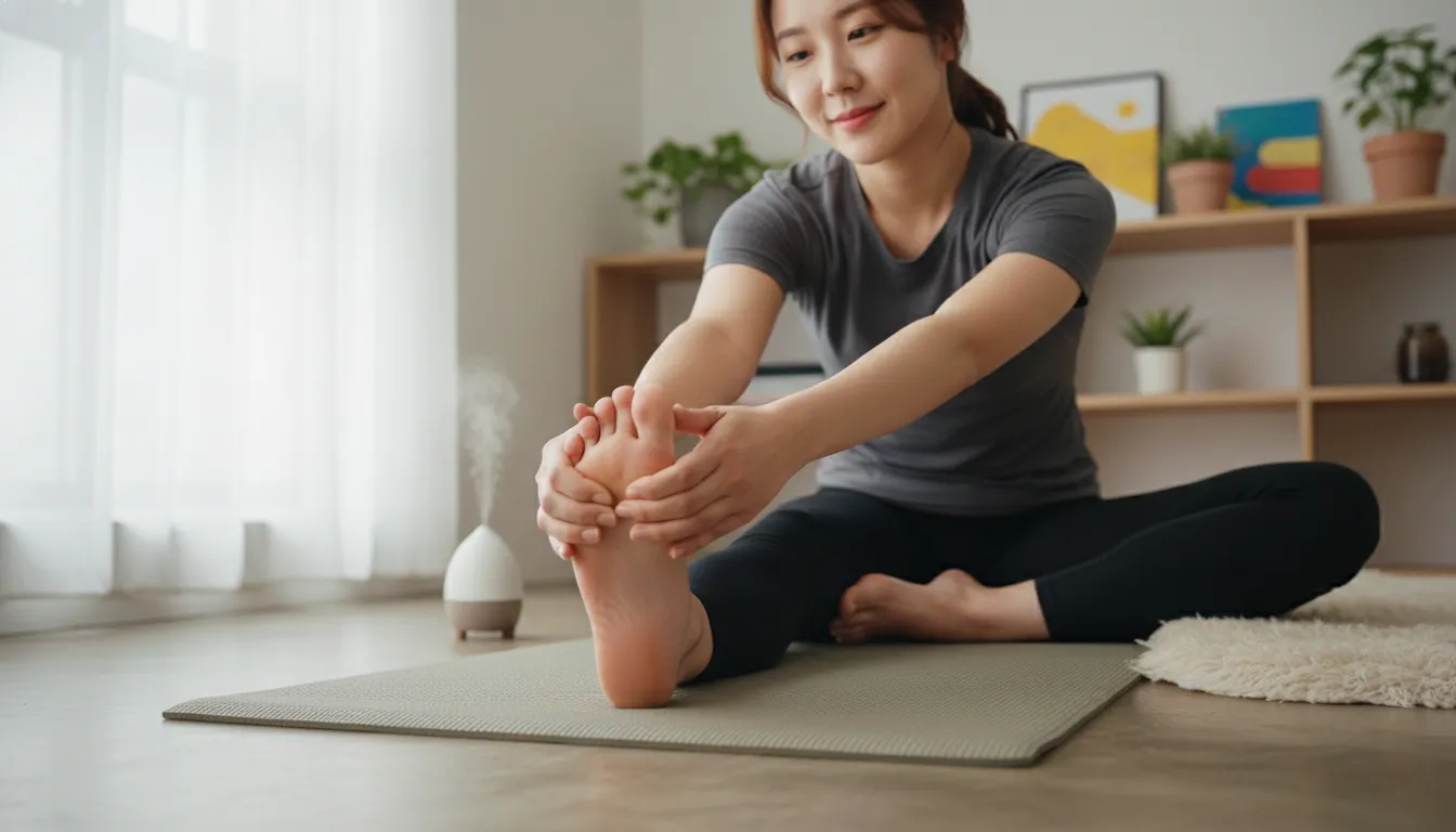발바닥 통증 원인 족저근막염 병원 진료 및 자가 스트레칭 방법 8