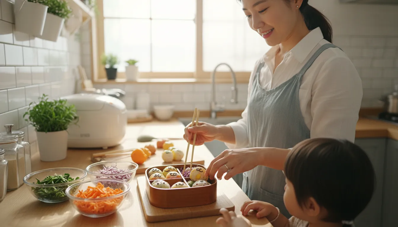 편식 없는 캐릭터 김밥과 주먹밥의 기초 재료 준비