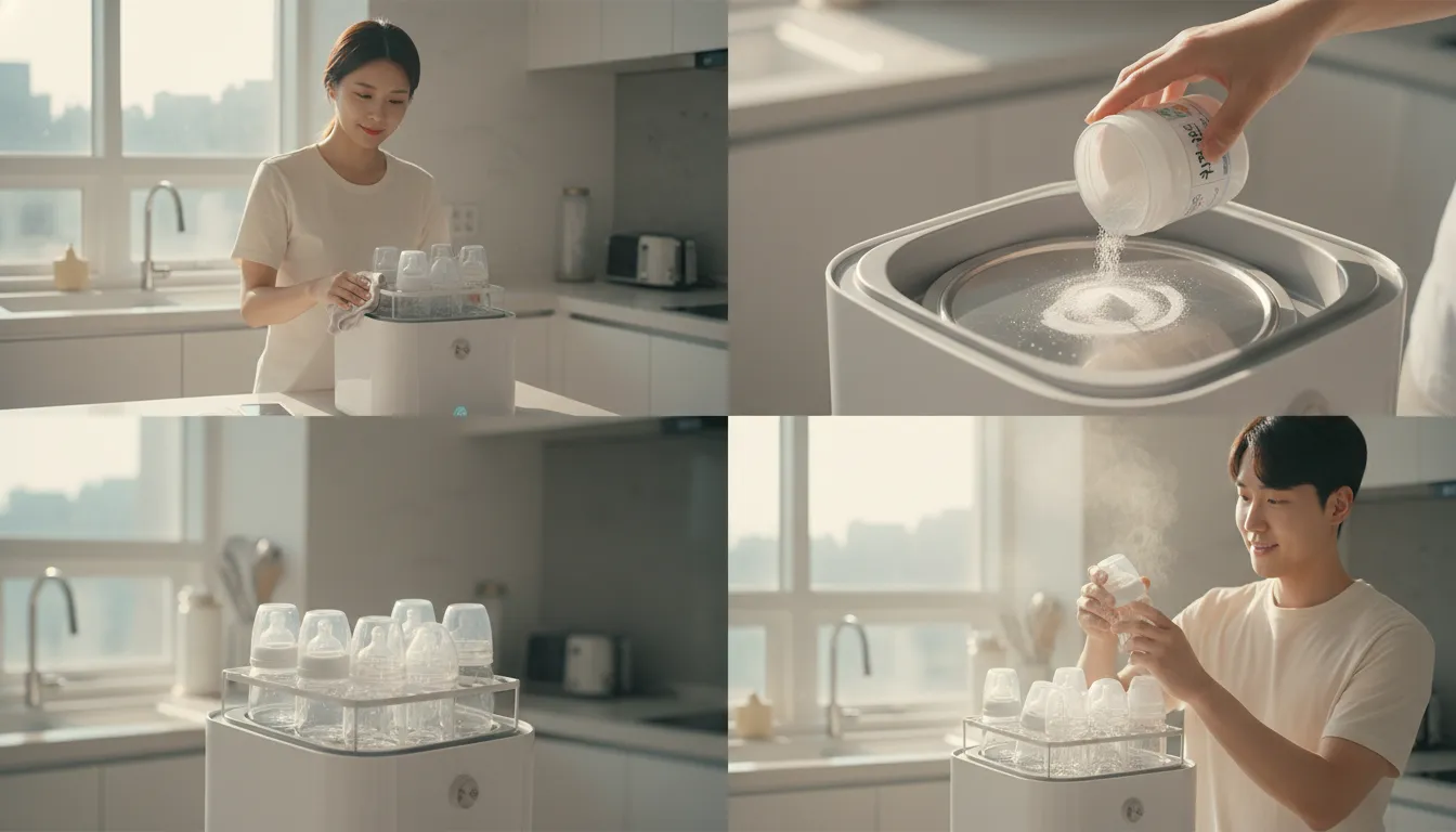 픽셀 젖병소독기 세척 방법 물때 제거 살균 성능 유지 가이드