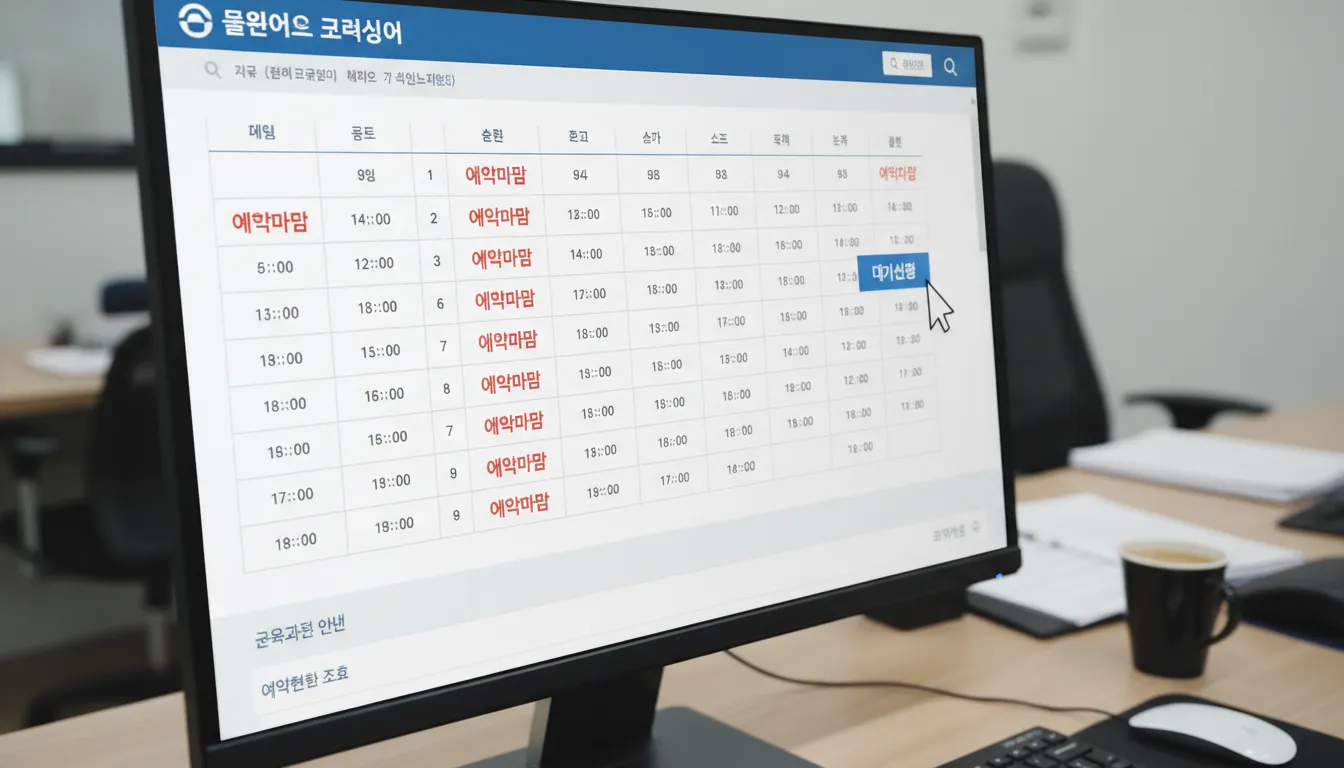 예약 마감 시 대기 인원 확인 및 대처법