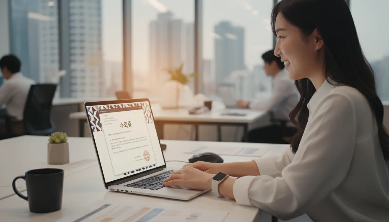 정확한 수료증 발급 절차 안내