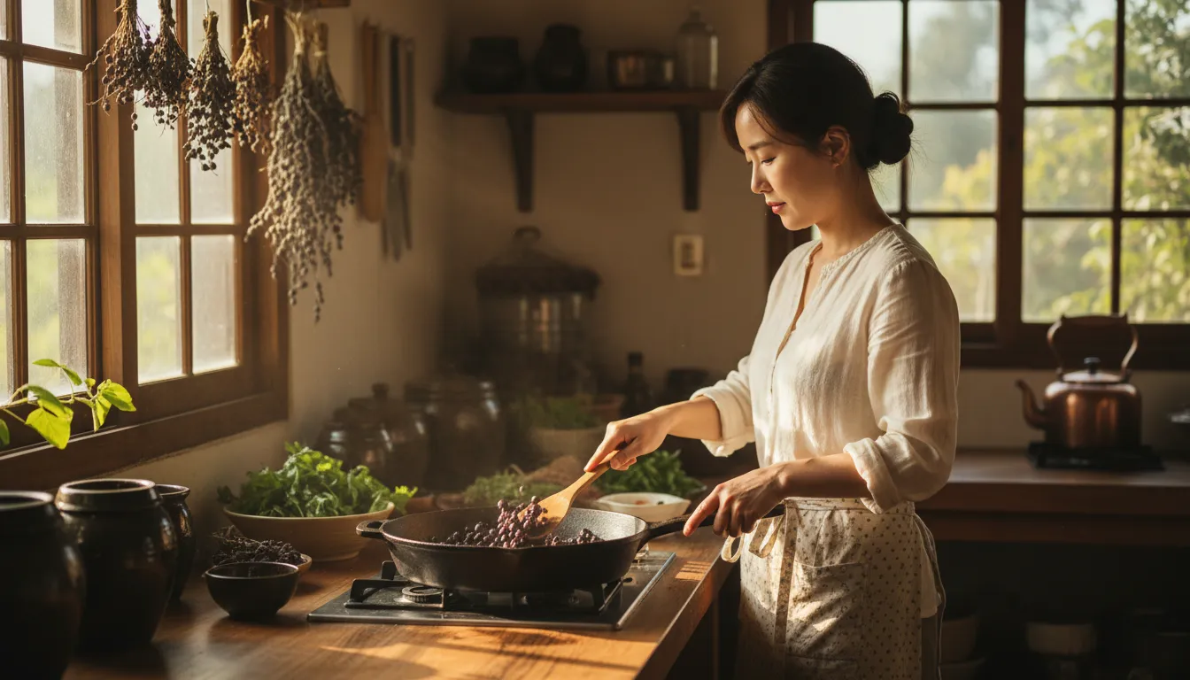 영양 손실 없는 볶은 맥문동 로스팅 노하우
